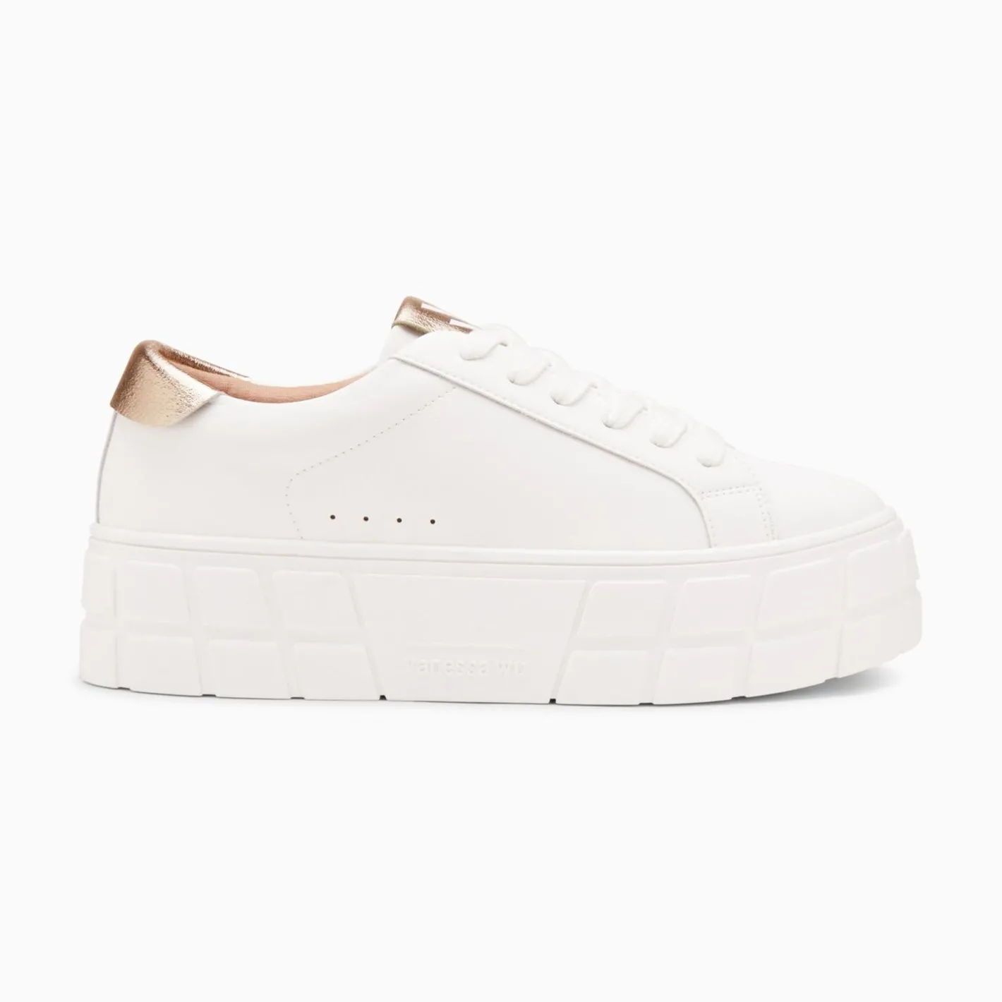 Vanessa Wu Baskets Meaghan Blanc Et Or A Plateforme Outlet