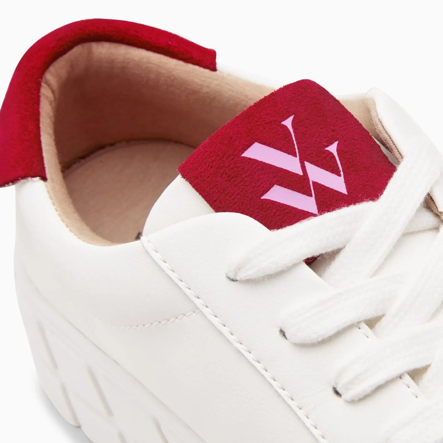 Vanessa Wu Baskets Meaghan Blanc Et Rouge A Plateforme Best