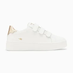 Vanessa Wu Baskets Mini Eclair Solange Blanc Et Or A Scratchs