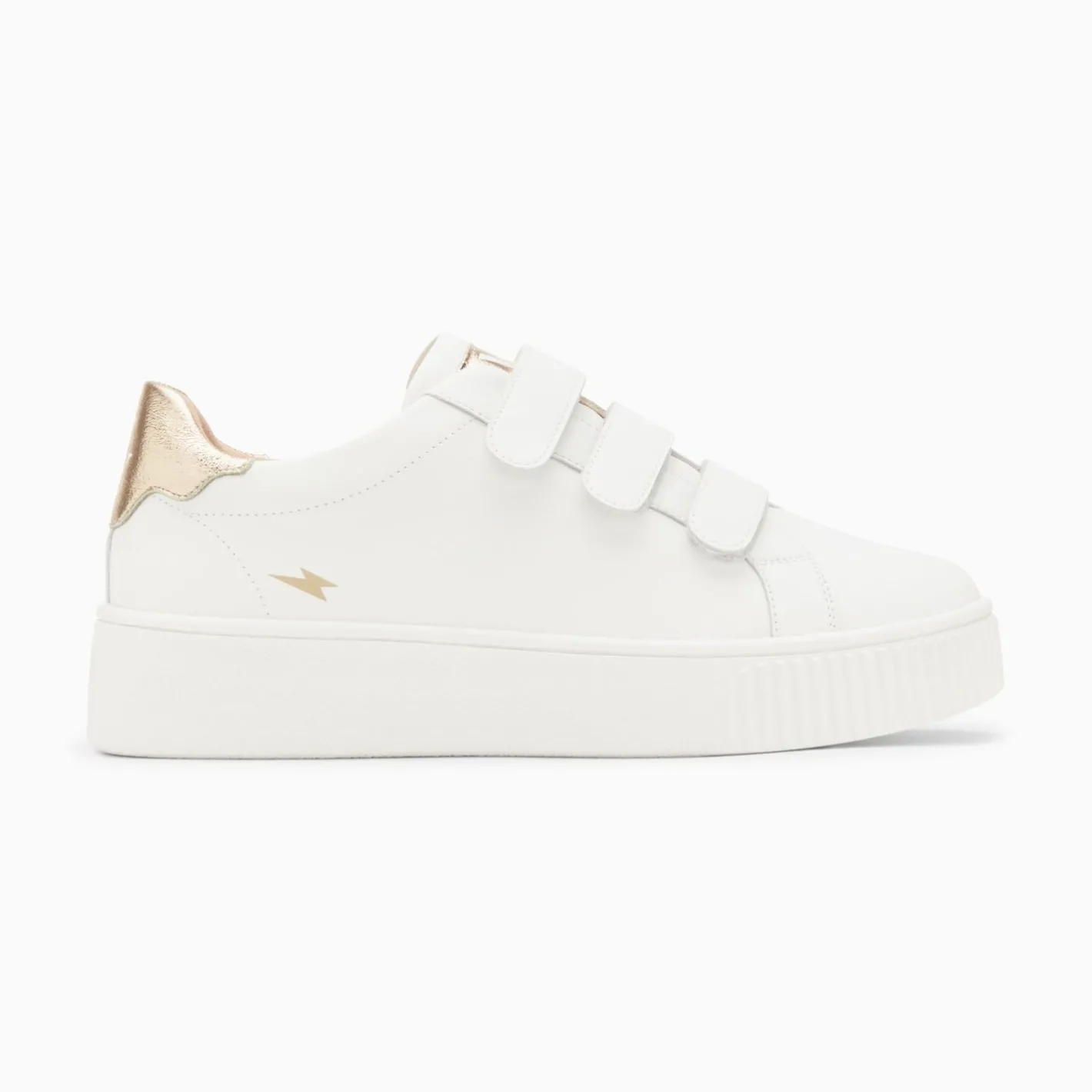 Vanessa Wu Baskets Mini Eclair Solange Blanc Et Or A Scratchs