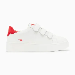 Vanessa Wu Baskets Mini Eclair Solange Blanc Et Rouge A Scratchs Online