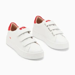 Vanessa Wu Baskets Mini Eclair Solange Blanc Et Rouge A Scratchs Online