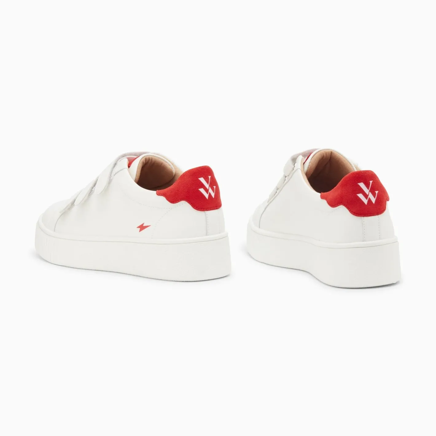 Vanessa Wu Baskets Mini Eclair Solange Blanc Et Rouge A Scratchs Online