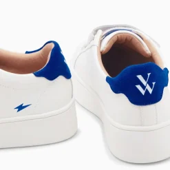 Vanessa Wu Baskets Mini Eclair Solange Blanc Et Bleu A Scratchs Online