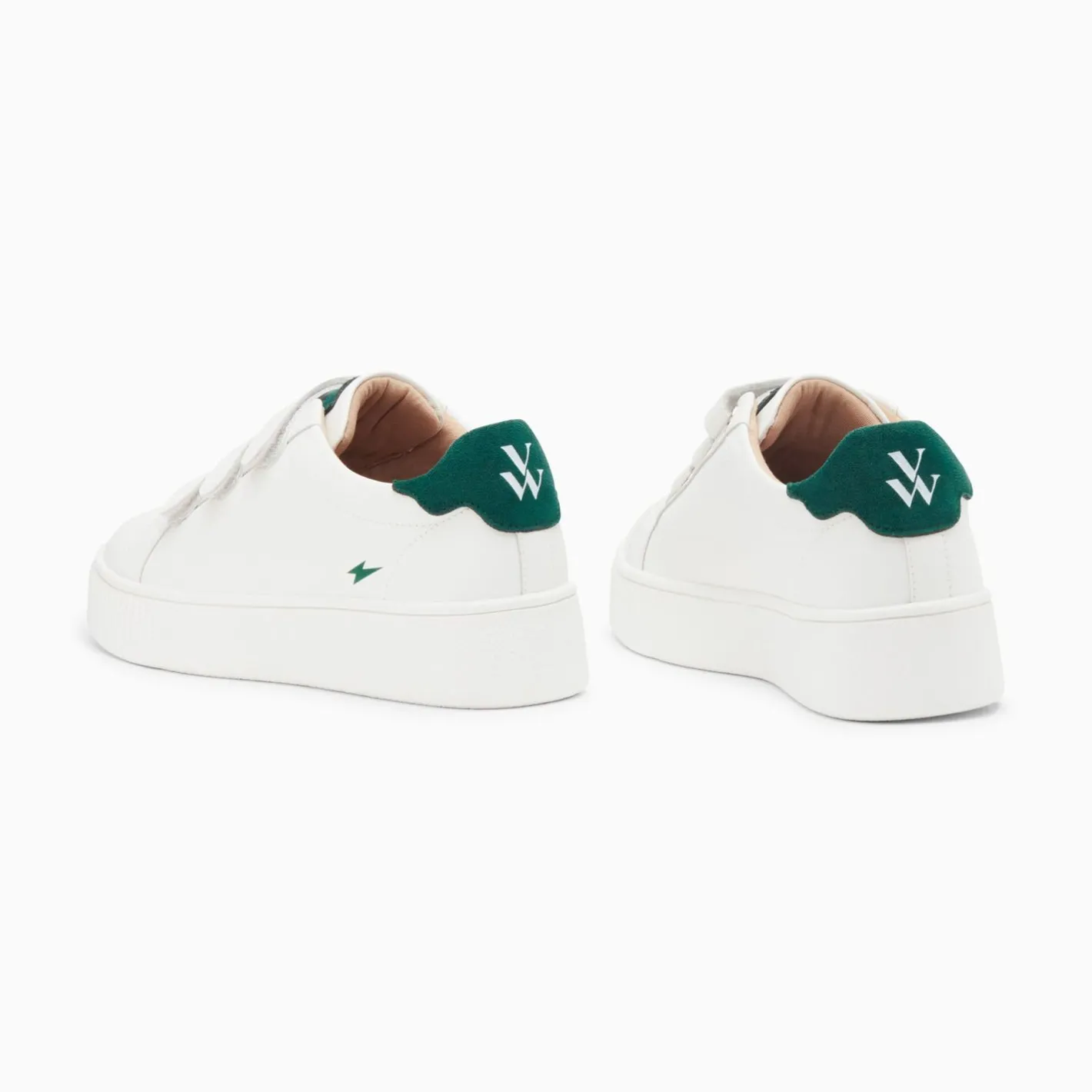 Vanessa Wu Baskets Mini Eclair Solange Blanc Et Vert A Scratchs Sale