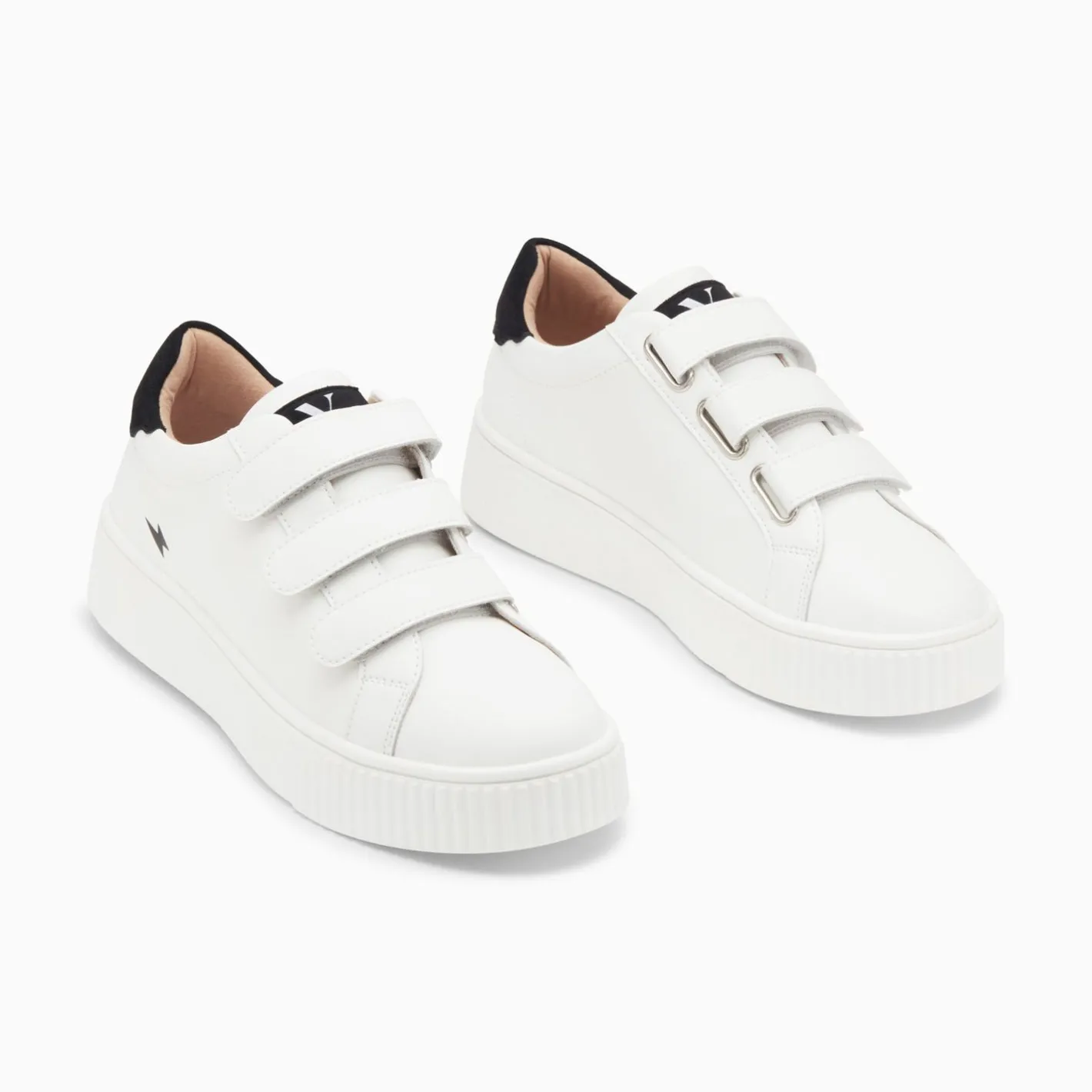 Vanessa Wu Baskets Mini Eclair Solange Blanc Et Noir A Scratchs Online