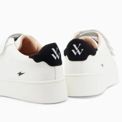 Vanessa Wu Baskets Mini Eclair Solange Blanc Et Noir A Scratchs Online