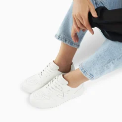 Vanessa Wu Baskets Monogramme Calie Blanches Monochrome Discount