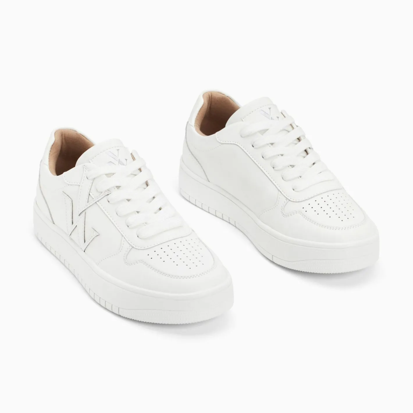 Vanessa Wu Baskets Monogramme Calie Blanches Monochrome Discount