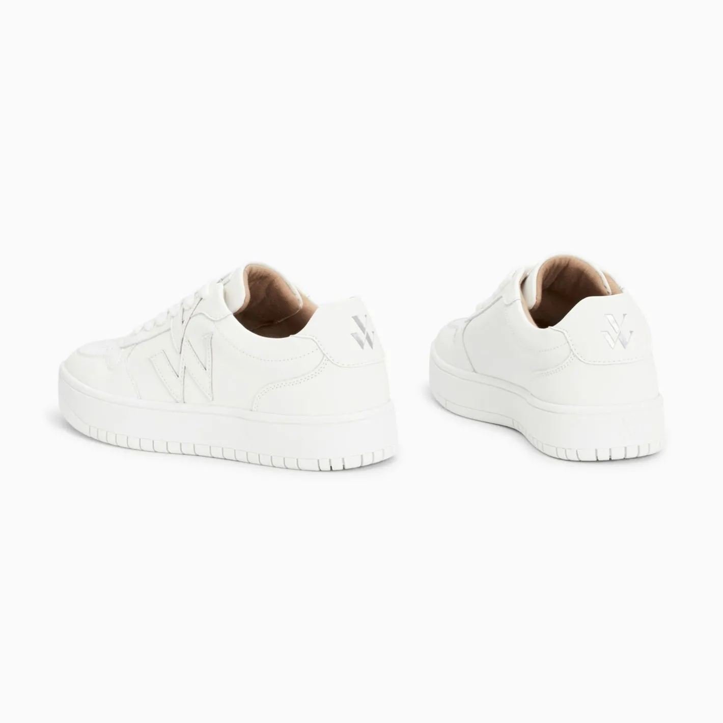 Vanessa Wu Baskets Monogramme Calie Blanches Monochrome Discount