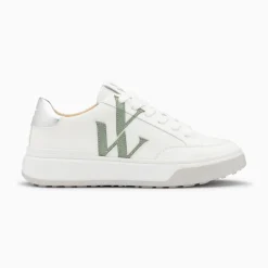 Vanessa Wu Baskets Monogramme Candice Blanc Et Vert Sale