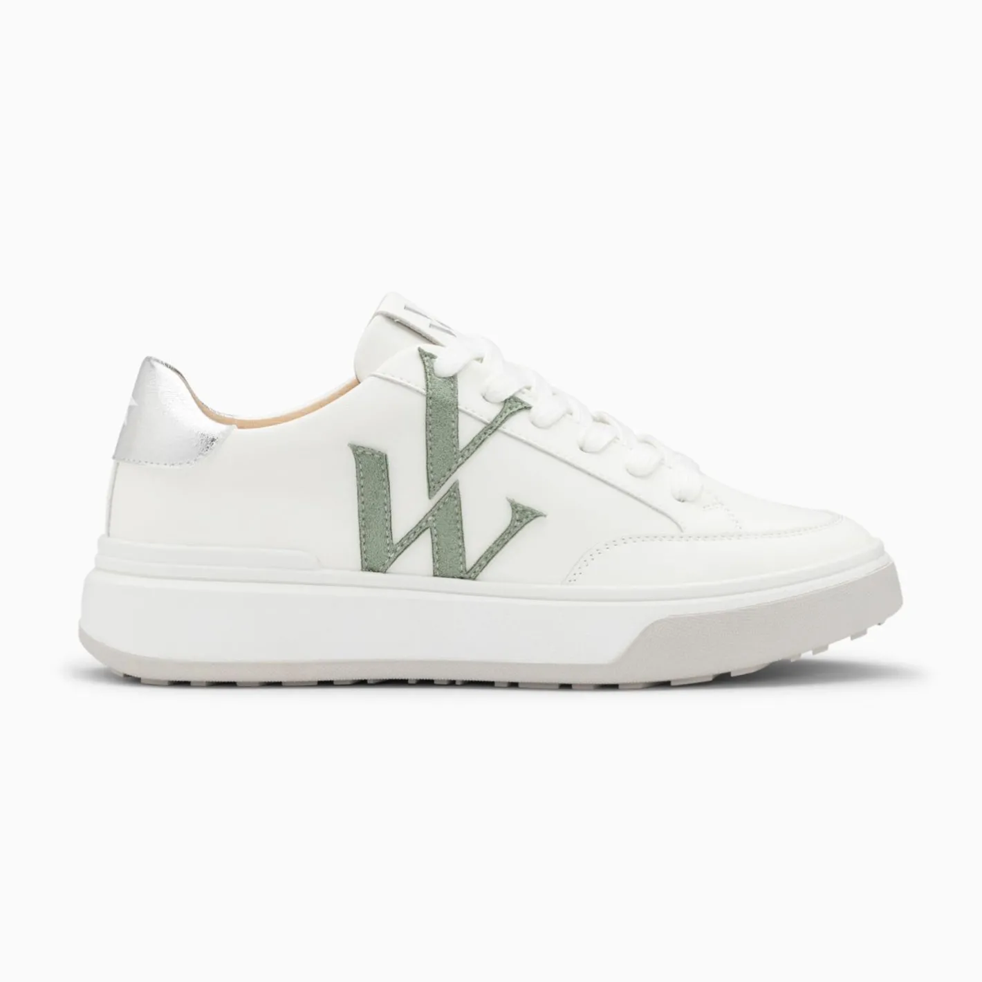 Vanessa Wu Baskets Monogramme Candice Blanc Et Vert Sale