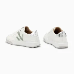 Vanessa Wu Baskets Monogramme Candice Blanc Et Vert Sale