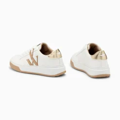 Vanessa Wu Baskets Monogramme Candice Blanc Et Beige Outlet