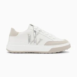 Vanessa Wu Baskets Monogramme Candice Blanc Et Gris Online