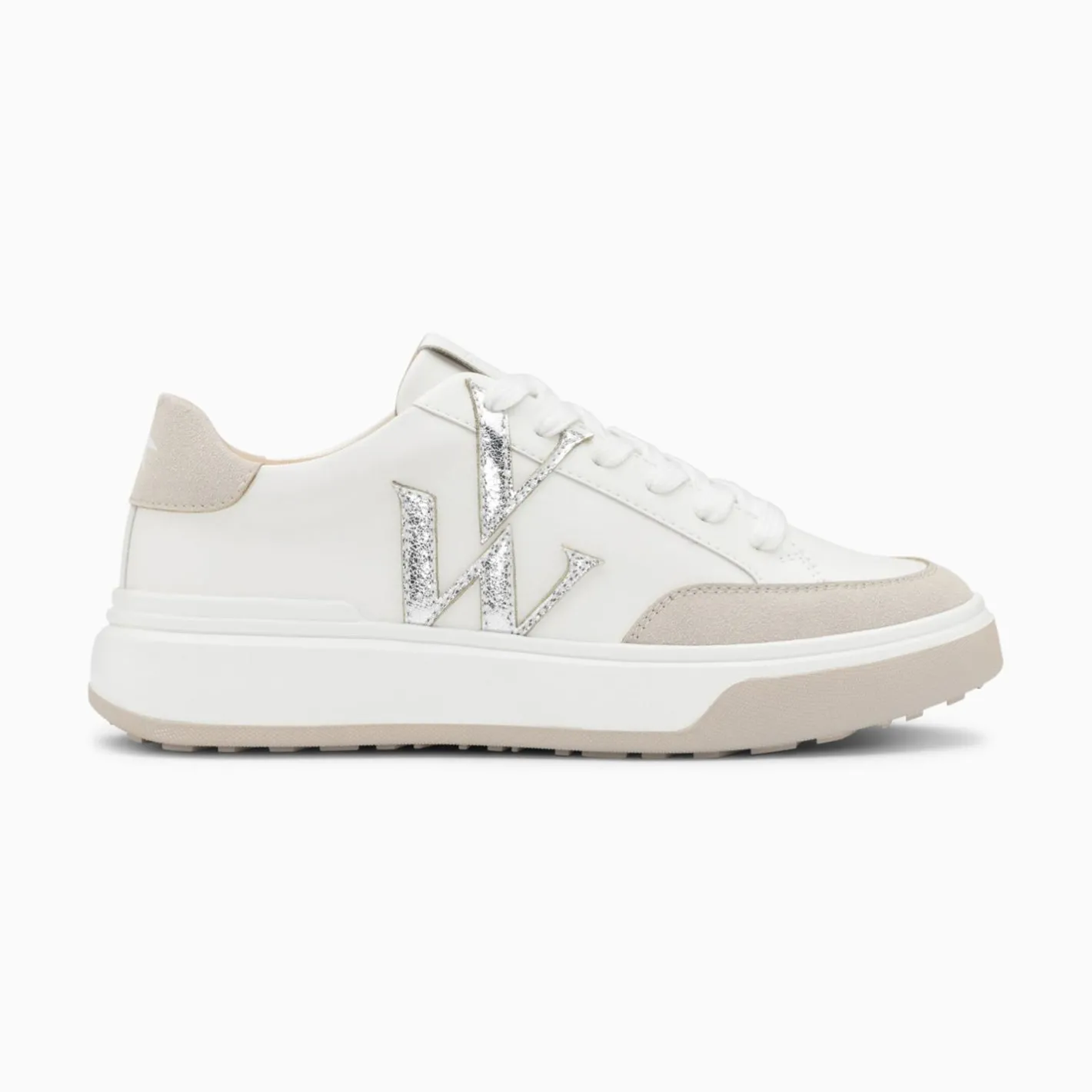 Vanessa Wu Baskets Monogramme Candice Blanc Et Gris Online