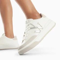 Vanessa Wu Baskets Monogramme Candice Blanc Et Gris Online