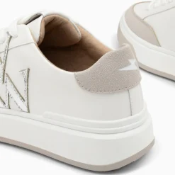 Vanessa Wu Baskets Monogramme Candice Blanc Et Gris Online
