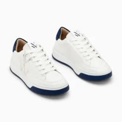 Vanessa Wu Baskets Monogramme Candice Blanc Et Bleu Outlet