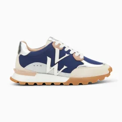 Vanessa Wu Baskets Monogramme Caterina Bleu A Semelle Running Hot
