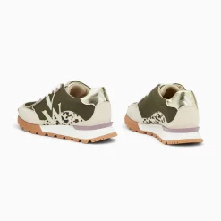 Vanessa Wu Baskets Monogramme Caterina Kaki A Semelle Running Outlet