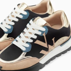 Vanessa Wu Baskets Monogramme Caterina Noir A Semelle Running