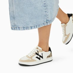 Vanessa Wu Baskets Monogramme Esmee Blanc Et Noir Clearance