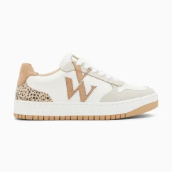 Vanessa Wu Baskets Monogramme Esmee Blanc Et Beige Clearance
