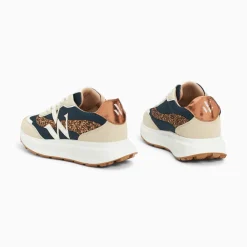 Vanessa Wu Baskets Monogramme Ines Marine Et Bronze A Semelle Oversize Online