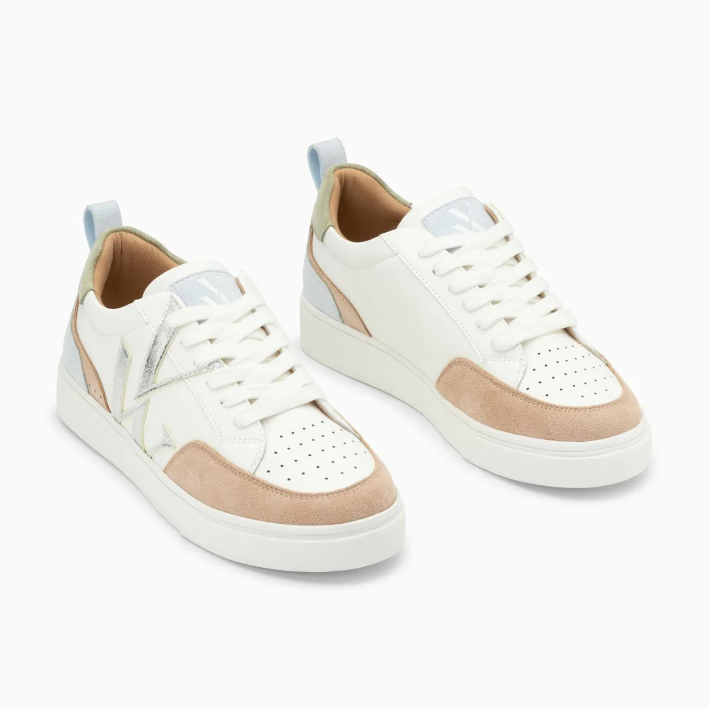 Vanessa Wu Baskets Monogramme Joyce Pastel Et Argent Discount