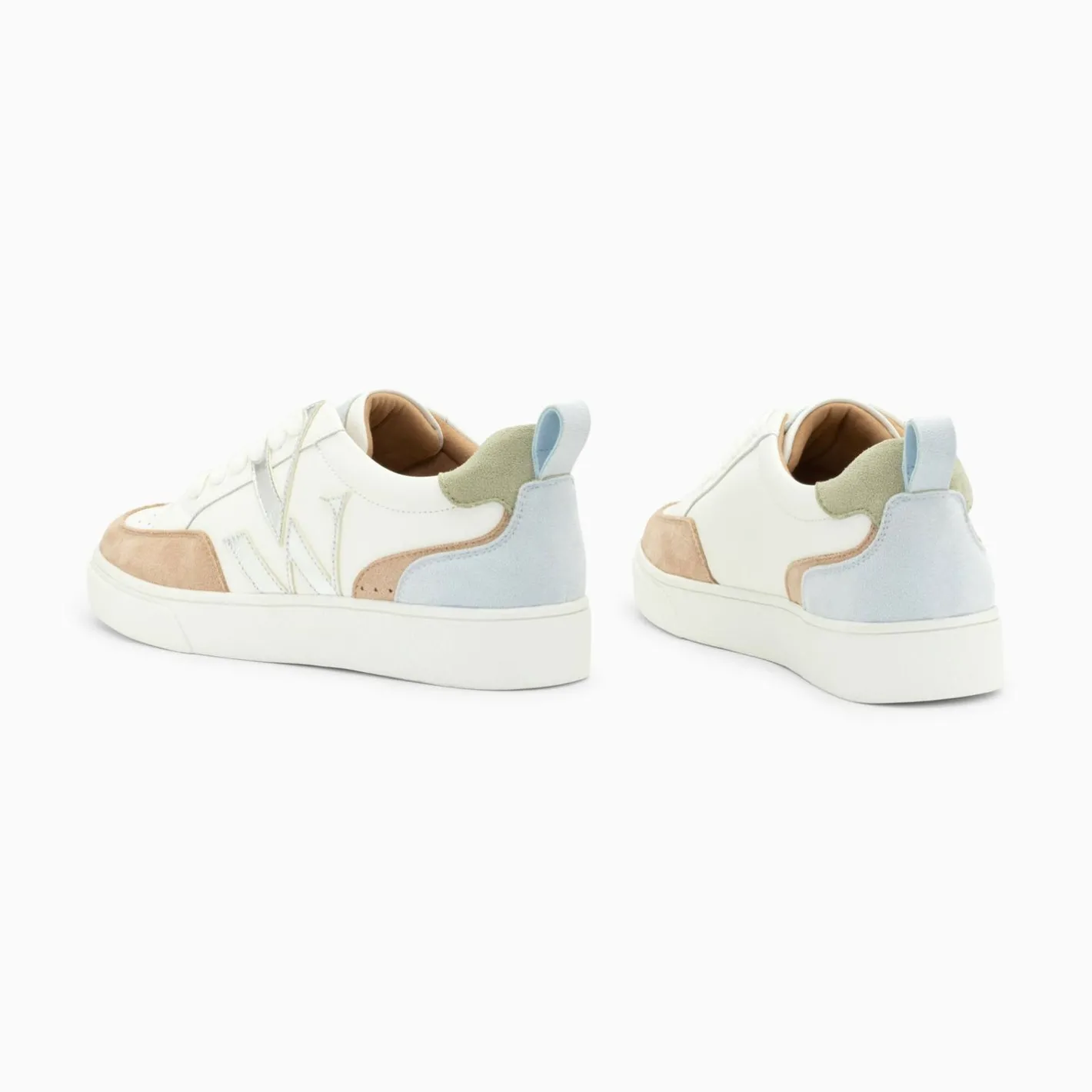 Vanessa Wu Baskets Monogramme Joyce Pastel Et Argent Discount
