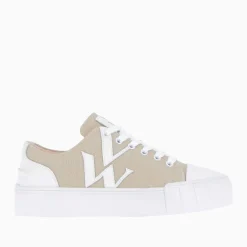 Vanessa Wu Baskets Monogramme Lexie En Tweed Beige Clearance