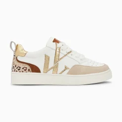 Vanessa Wu Baskets Monogramme Luna Blanc Et Or Clearance