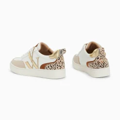 Vanessa Wu Baskets Monogramme Luna Blanc Et Or Clearance