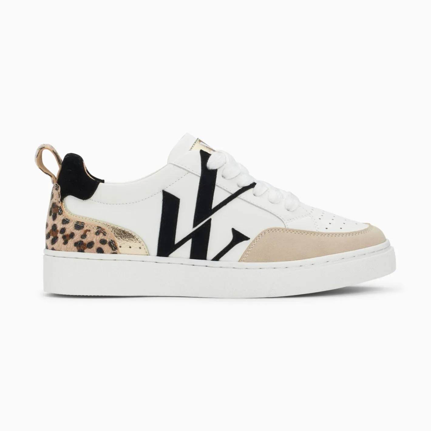 Vanessa Wu Baskets Monogramme Luna Blanc Et Noir Discount