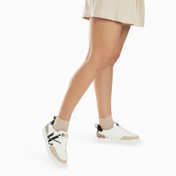 Vanessa Wu Baskets Monogramme Luna Blanc Et Noir Discount