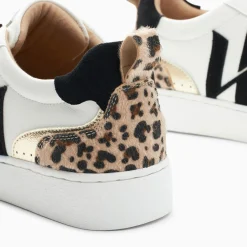 Vanessa Wu Baskets Monogramme Luna Blanc Et Noir Discount