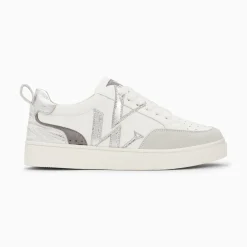 Vanessa Wu Baskets Monogramme Luna Blanc Et Argent Best