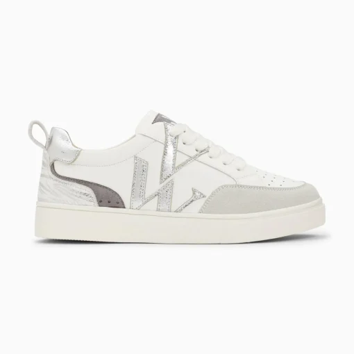 Vanessa Wu Baskets Monogramme Luna Blanc Et Argent Best