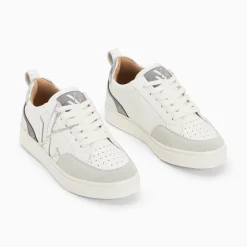 Vanessa Wu Baskets Monogramme Luna Blanc Et Argent Best