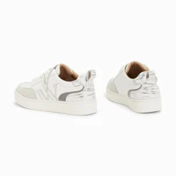Vanessa Wu Baskets Monogramme Luna Blanc Et Argent Best