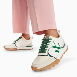 Vanessa Wu Baskets Monogramme Ombeline Vertes A Semelle Running Discount