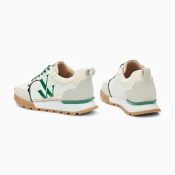Vanessa Wu Baskets Monogramme Ombeline Vertes A Semelle Running Discount