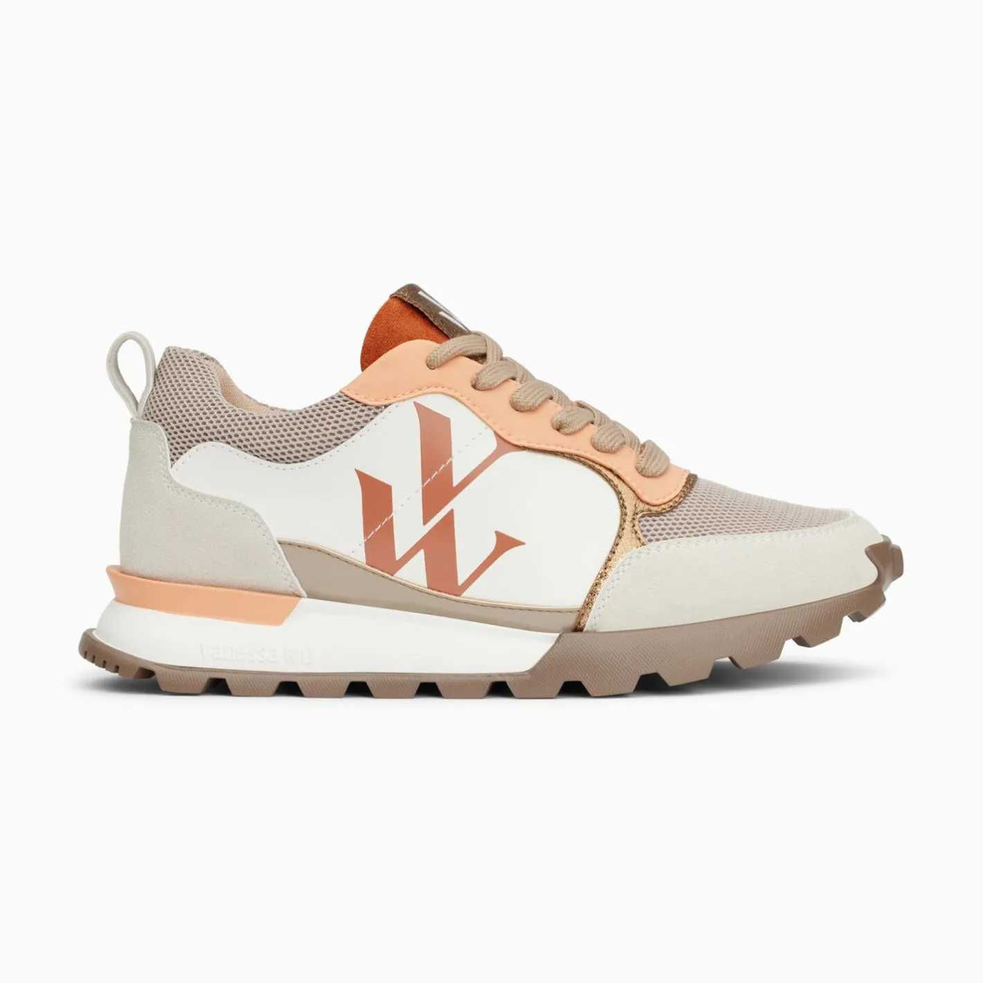 Vanessa Wu Baskets Monogramme Ombeline Orange A Semelle Running Sale
