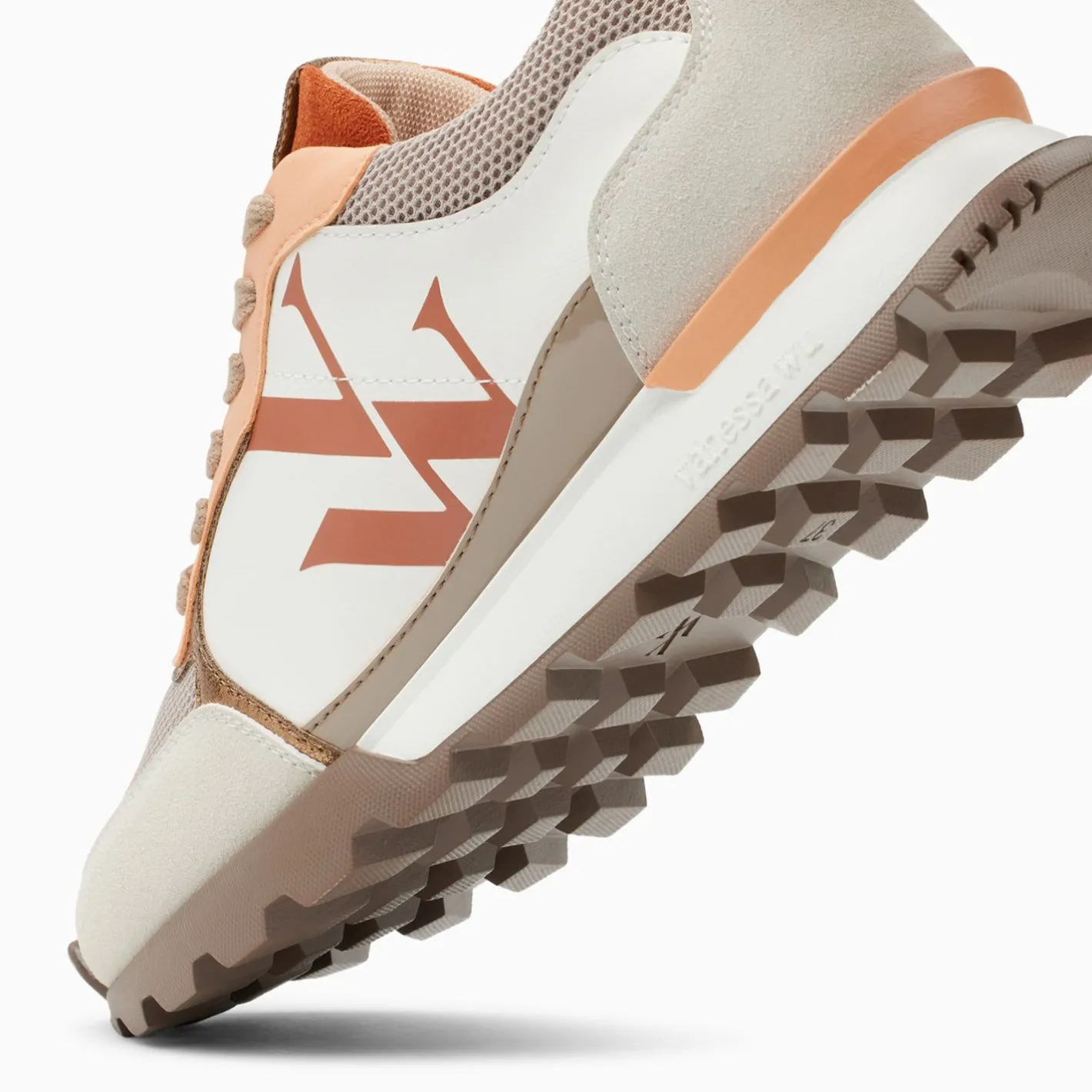 Vanessa Wu Baskets Monogramme Ombeline Orange A Semelle Running Sale