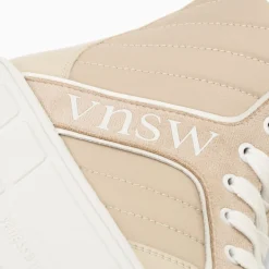 Vanessa Wu Baskets Montantes Madeline Beiges A Semelle Plateforme