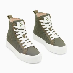 Vanessa Wu Baskets Montantes Nalya Kaki Matelassees Best