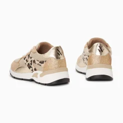 Vanessa Wu Baskets Montorgueil Beige Et Leopard A Lacets Online
