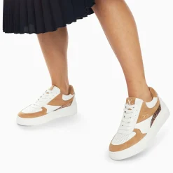 Vanessa Wu Baskets Nassita Beige Et Rose Gold A Lacets Sale