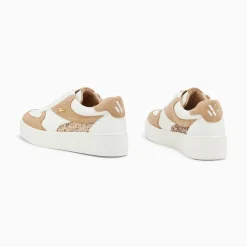 Vanessa Wu Baskets Nassita Beige Et Rose Gold A Lacets Sale